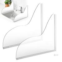 Puleno Shower Splash Guard Set &ndash; 2 Pieces, Clear Acrylic, Adhesive Mount