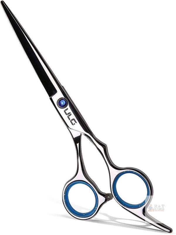 ULG 6.5" Professional Salon-Grade Hair Cutting Scissors, Stainless Steel, Sapphire Pivot, Blue
