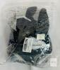 RSLOVE Women's Bunny Costume Set XXL Black, Bodysuit, Ears, Fishnet Stockings, Faux Fur Trim - 2