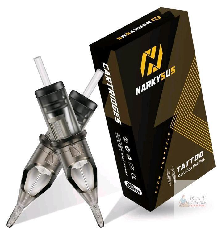 Narkysus Tattoo Cartridge Needles, 1007RL & 1009RL, EO Sterilized, 20pcs, CE Marked, Sealed Box