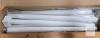 48"-84" White Curtain Rod w/Square Finial Ends - Hardware Included
