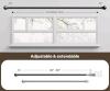 Adjustable Black Metal Curtain Rods Set of 2, 48&ndash;84" in, 5/8 in Diameter, Ball Finials, Wall Mount - 3