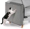 NATUYA Cat Scratch Furniture Protector Gray, 27.6x19.7 in, with Storage Pockets