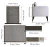 NATUYA Cat Scratch Furniture Protector Gray, 27.6x19.7 in, with Storage Pockets - 2