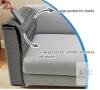 NATUYA Cat Scratch Furniture Protector Gray, 27.6x19.7 in, with Storage Pockets - 3