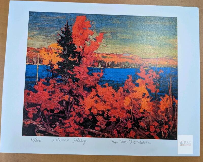 Print of Thom Thomson's Autumn Foliage. 11" by 8.5". 31/300