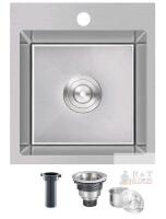ROVATE CA-RVT1315U 13"x15" Drop-In Stainless Steel Kitchen Sink, 8" Bowl Depth, Single Bowl new
