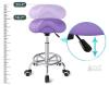 Ergonomic Saddle Stool, Purple, PU Leather, Adjustable Height, 450 lbs Capacity new - 3