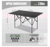 new DlandHome 47"x28" Folding Camping Table, Aluminum Portable Outdoor BBQ, Seats 5-7, Carry Bag - 2