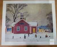 Print of AJ Casson's North York School House NAC 80/1750 With COA 24"by 20" [Group of Seven]