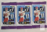 2025 Panini Donruss NFL Football Sealed Trading Card Wax Packs . Three (3) Sealed Packs