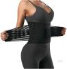 New Size LG Unisex Letsfit LF-IA01-M-BK Adjustable Waist Trainer Black Back Support Belt