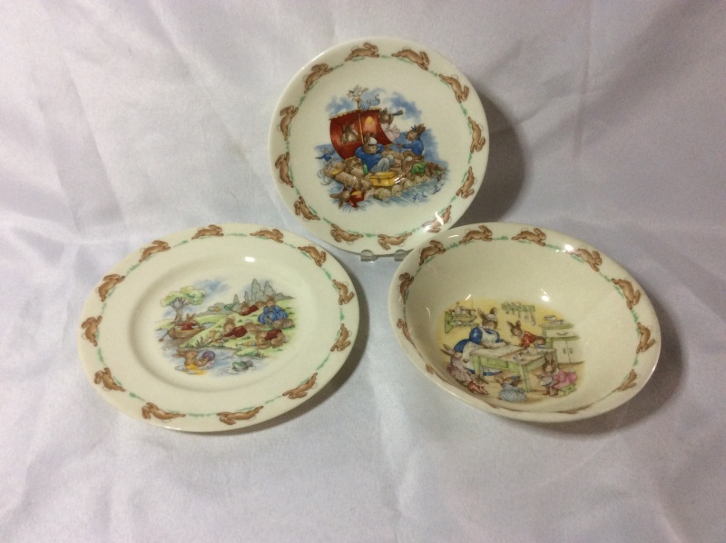 Royal Doulton Bunnykins Plate Bowl & Saucer