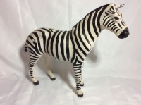 Vintage Papier-mache Zebra Figurine 12 inches tall