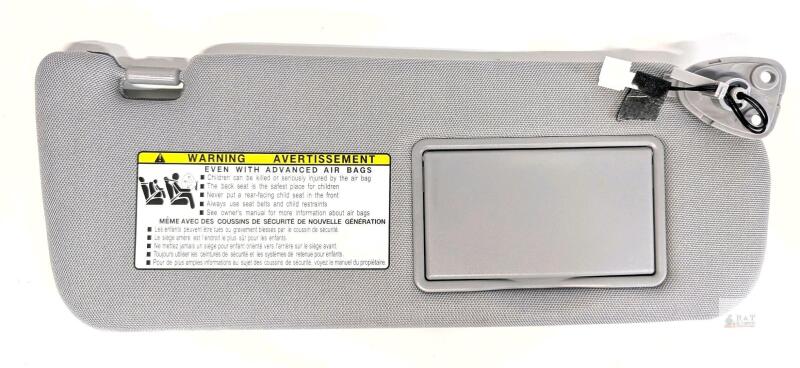 New Passenger-Side Replacement Sun Visor With Makeup Mirror, 16" Long &times; 6" - 6.25" Tall