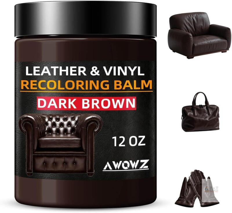 New Leather Recoloring Balm - Scratch Repair & Color Restore Kit for Faded Leather 12OZ