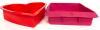 2 New 2.5" Deep Silicone Baking Moulds : Heart 9.5" Long & Square 7.25" &times; 7.25" - 2
