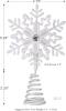 2 New Christmas Traditions 5 inch Glittered Filigree Christmas Star Snowflake Tree Topper Star for Small/Mini X'Mas Tree/Home Decor/Christmas Table/Shelf Ornaments (Iridescent) - 2
