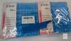 2 new ZMD 20mm Blue Plastic Hair Rollers, Medium, with Rat-Tail Comb, Professional Hair Care - 2