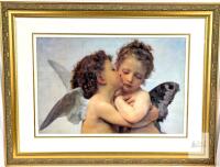 Cupid and Psyche as Children Framed Art Print, Bouguereau, Decorators Gallery, 28x36 in, Code# 4096