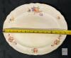 Sovereign Potters 16" Earthenware Floral Platter & Hollohaza Porcelain Platters, Green Garland, Gold Trim - 2