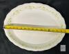 Sovereign Potters 16" Earthenware Floral Platter & Hollohaza Porcelain Platters, Green Garland, Gold Trim - 4