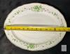Sovereign Potters 16" Earthenware Floral Platter & Hollohaza Porcelain Platters, Green Garland, Gold Trim - 6