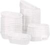 New 1000pcs Oval Cake Cups - Small Disposable Baking Cups for Muffins, Cakes, and Desserts - Greaseproof Paper Liners for Loaf Pans - White, 2.83 X 1.37 X 0.98 Inches