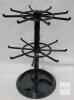 Two-Tier Rotating Necklace Holder Stand, 16 Hooks, 11.5" Tall, Black Plastic, NEW