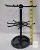 Two-Tier Rotating Necklace Holder Stand, 16 Hooks, 11.5" Tall, Black Plastic, NEW - 2