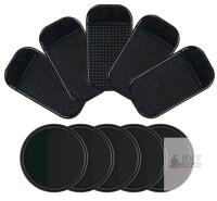 New 10pack Removable Silicone Sticky Anti-Slip Gel Pads Magic Gel Mat Stick to Car Dashboard Glass Mirrors Metal Tile Wall Kitchen Cell Phone Stand Recipe Holder Non-Slip Rug Pet Bowl Mat Pad