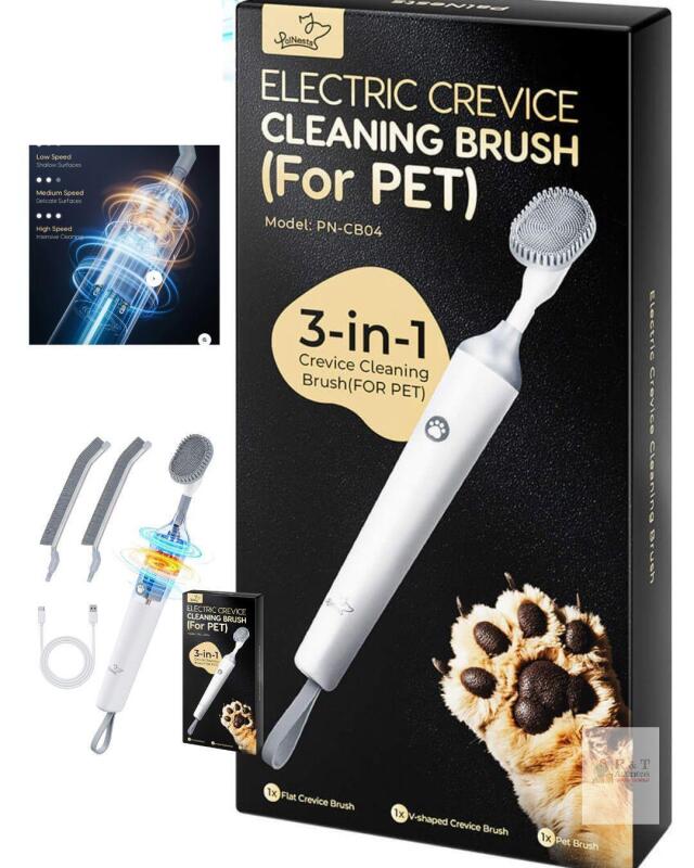 New 3-in-1 Reciprocating Pet Cleaning Brush for Paws & Supplies