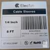 ELECFUN 8ft - 1/4 inch Cable Management Sleeve Cord Protector, Split Wire Loom for USB TV Computer, Braided Wire Cover Hider Organizer Tubing Protect Cat Dog from Chewing, Black - 2