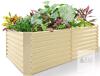 Land Guard 8x4x2ft Galvanized Steel Raised Garden Bed Kit, Cream Yellow