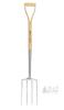 NEW Berry & Bird Stainless Steel Garden Fork, FSC Ash Wood D-Handle, 37.4in x 5.3in, 4-Tine, Handcrafted