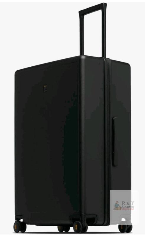LEVEL8 Luminous 24-Inch Polycarbonate Spinner Suitcase, Black, TSA Lock, 4-Stage Handle new