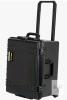 MEIJA Waterproof Rolling Hard Case 24.6"x19.7"x14.4", Retractable Handle, Foam Insert, Black new
