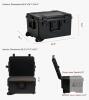 MEIJA Waterproof Rolling Hard Case 24.6"x19.7"x14.4", Retractable Handle, Foam Insert, Black new - 3
