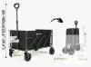 new Hikenture Folding Wagon Cart, Collapsible, 176 lb Capacity, Telescopic Handle, Black, 23.6"x14.2"x11.8" - 2