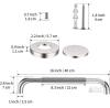 Munzong 16" Stainless Steel Shower Grab Bar, Brushed Finish, 500 lbs Capacity - 2