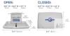 AIKE AK5901 Wall Mounted Baby Changing Station, White/Grey, HDPE, 220 lb Capacity * wall hardware not included - 2