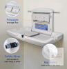 AIKE AK5901 Wall Mounted Baby Changing Station, White/Grey, HDPE, 220 lb Capacity * wall hardware not included - 3