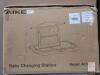 AIKE AK5901 Wall Mounted Baby Changing Station, White/Grey, HDPE, 220 lb Capacity * wall hardware not included - 4