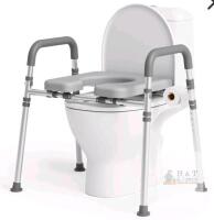 Loyoda Toilet Seat Riser with Handles, 400 lb Capacity, Adjustable Height and Width new