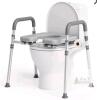 Loyoda Toilet Seat Riser with Handles, 400 lb Capacity, Adjustable Height and Width new