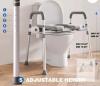 Loyoda Toilet Seat Riser with Handles, 400 lb Capacity, Adjustable Height and Width new - 2