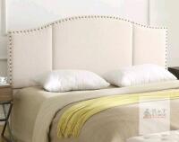 24KF Furniture 6023-K-IVORY King/California King Upholstered Headboard with Nailhead Trim 48 HOUR RETURN IF ITEM IS DAMAGED OR MISSING PCS