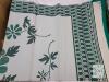 New White / Green w/Flowers Reversible Plastic Outdoor Patio Mat , 9ft&times;12ft .
