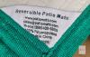 New White / Green w/Flowers Reversible Plastic Outdoor Patio Mat , 9ft&times;12ft . - 2