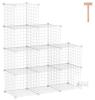 C&AHOME TWJ3009A 9-Cube Wire Storage Organizer, White, 36.6" x 12.4" x 48.4" new